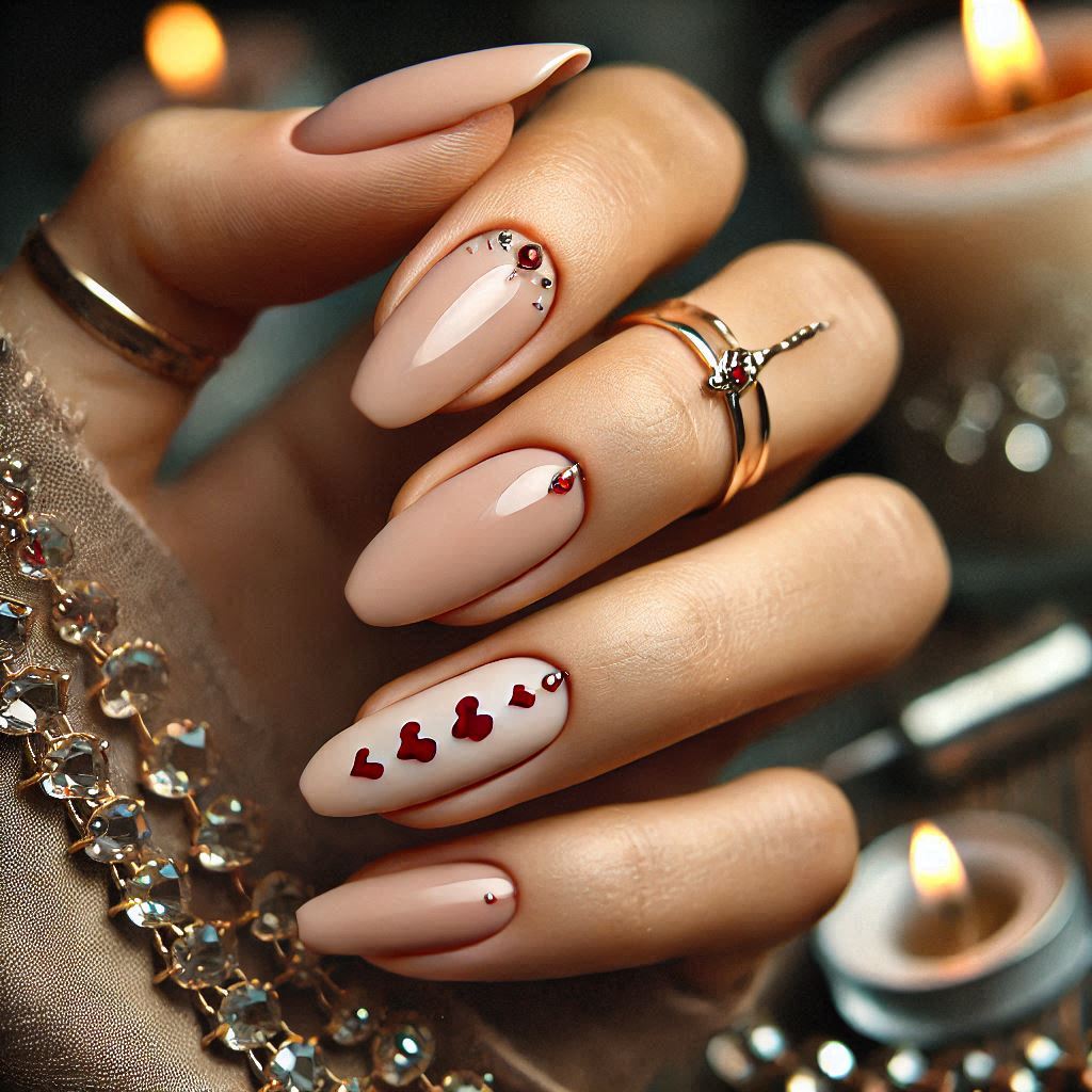 Minimalist Heart Nails