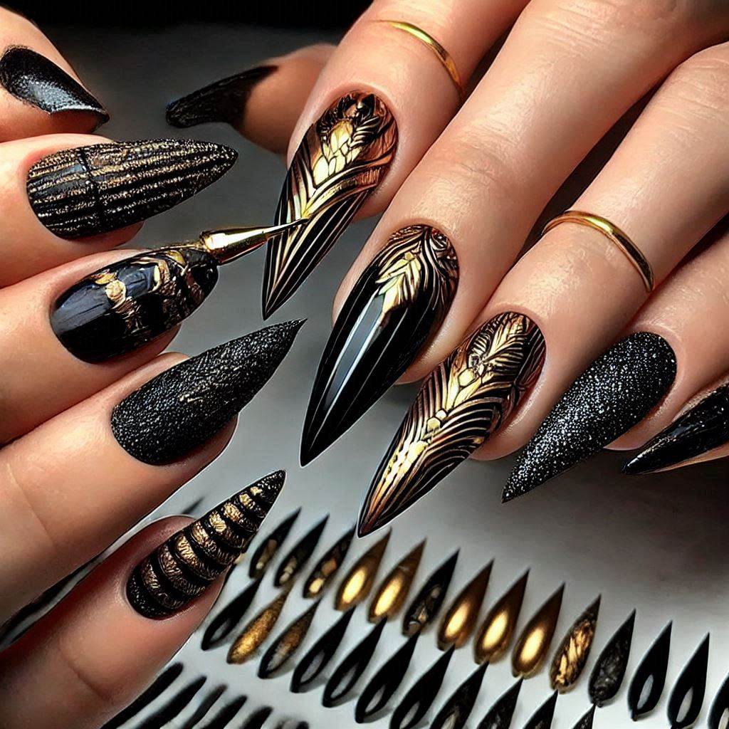 Black to Gold Ombre