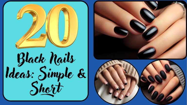 Black Nails Ideas: Simple & Short