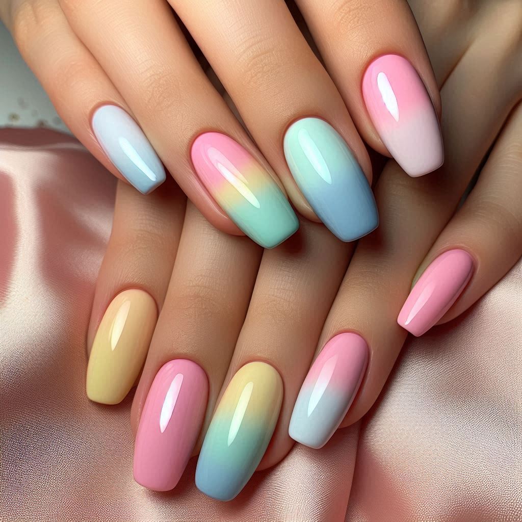  Pastel Ombre Nails