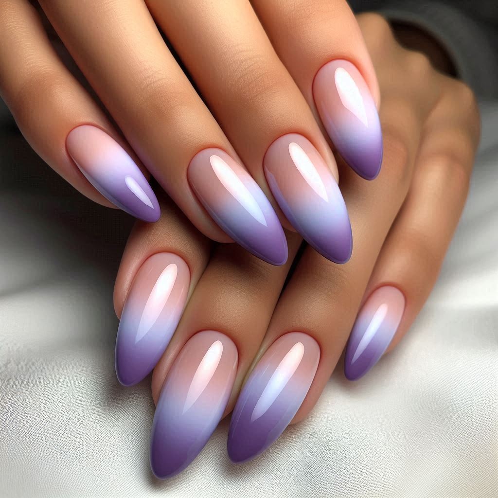  Purple Ombre Nails