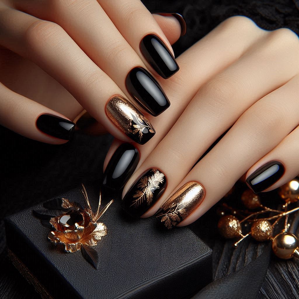 Black and Gold Foil Accents