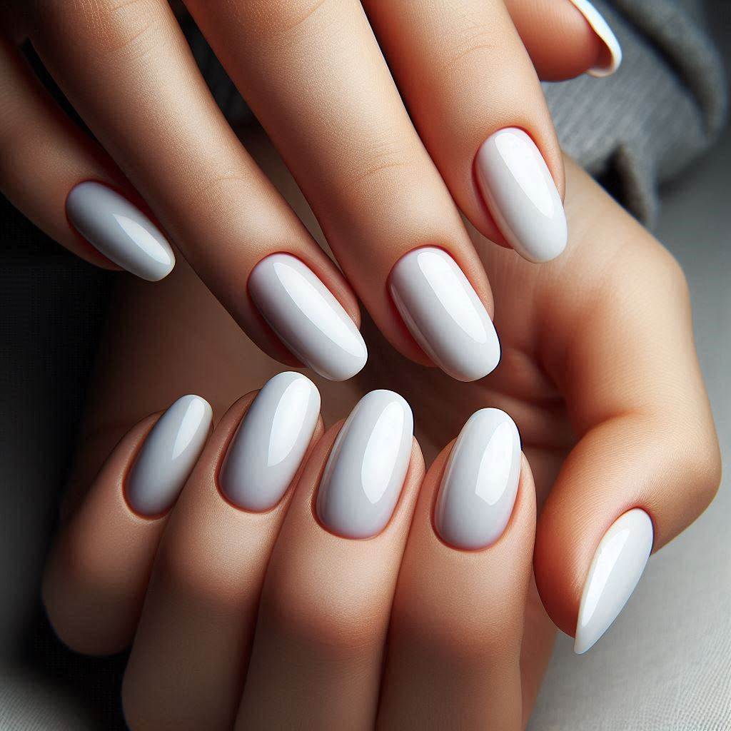 White Nails Short Acrylic