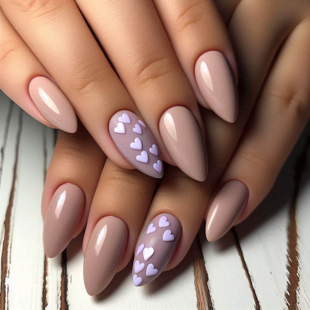 Purple Heart Nails