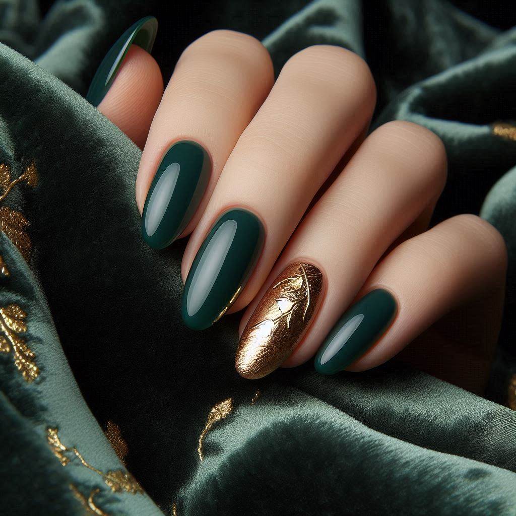 Green with Gold Foil for an Enchanting Look