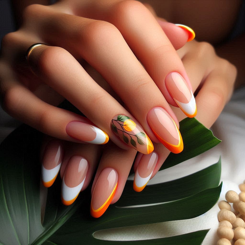 Tropical French Tips