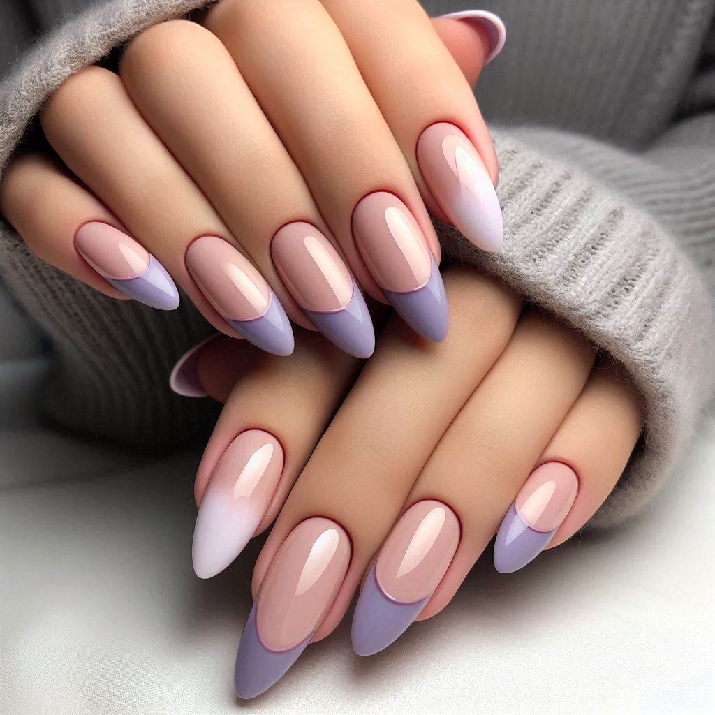 Purple French Tips