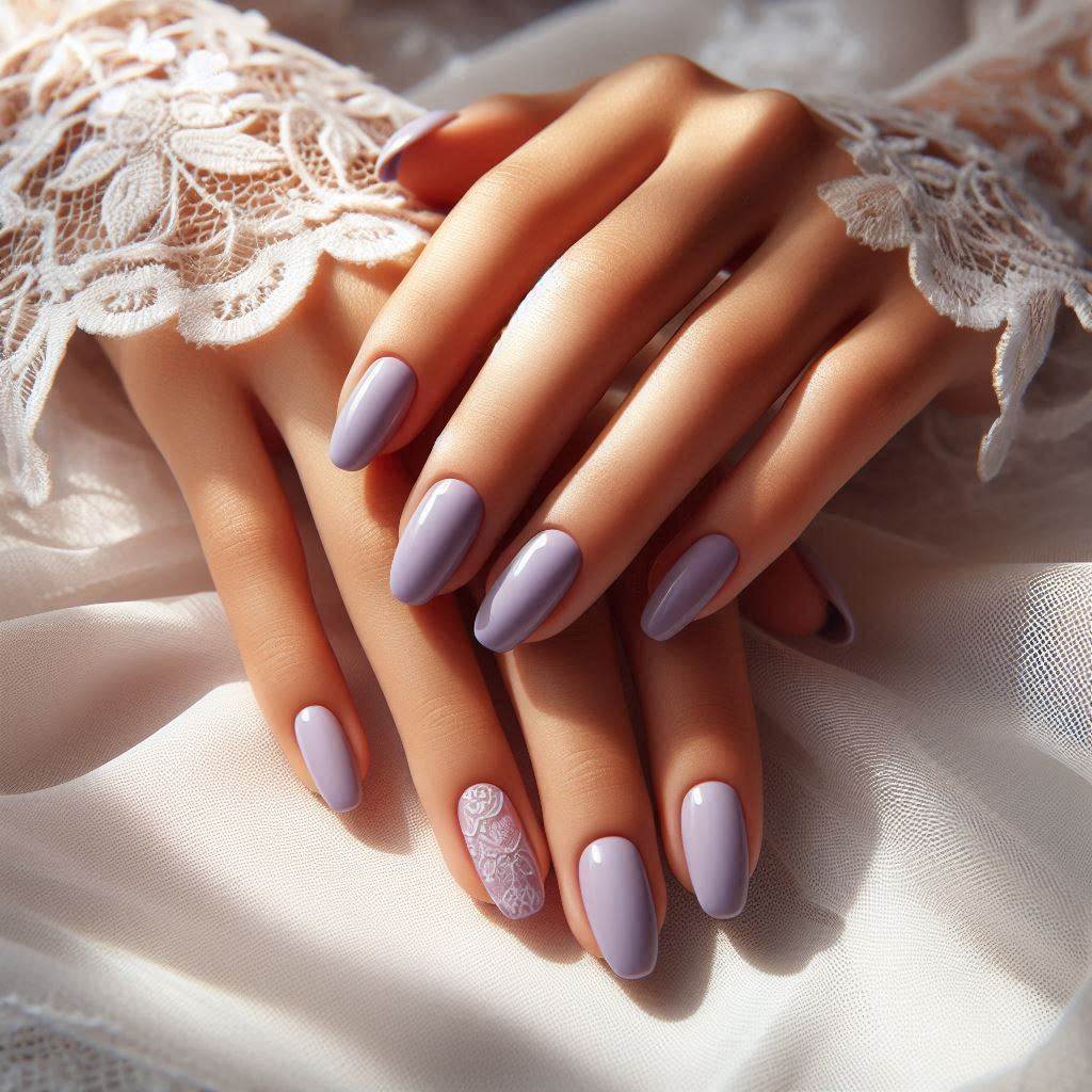 Lavender Gel Nails