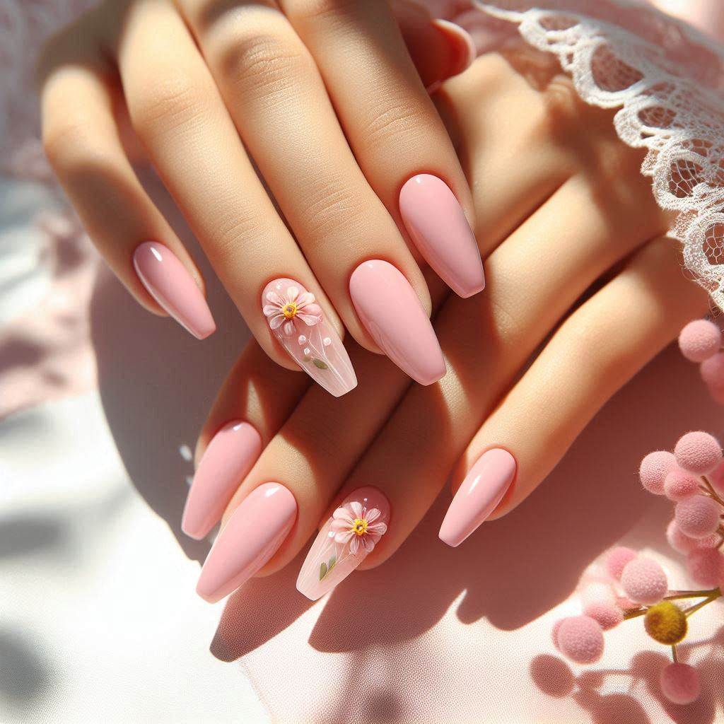  Pastel Pink Acrylic Nails Perfect for a Summer Prom Look