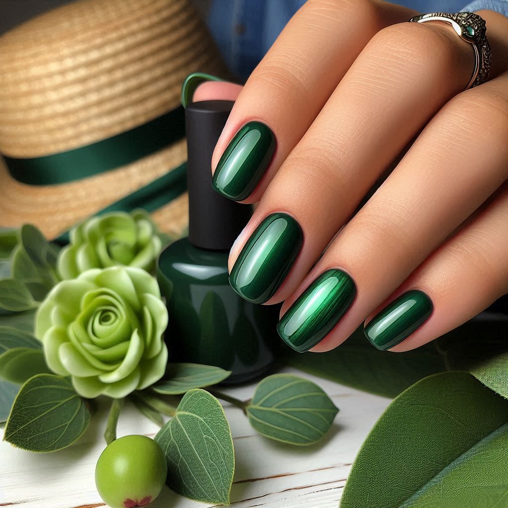 Glossy Green Simplicity