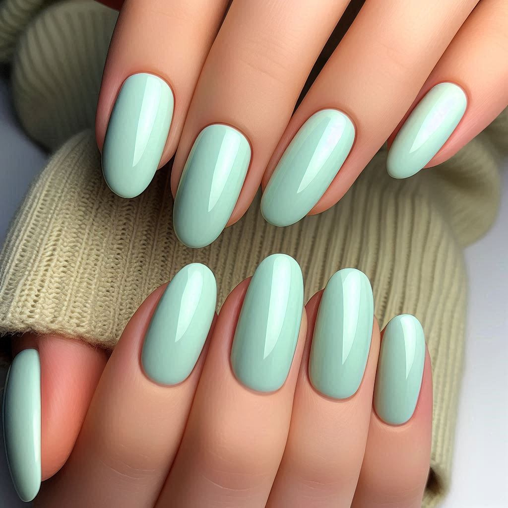 Mint Green Nails