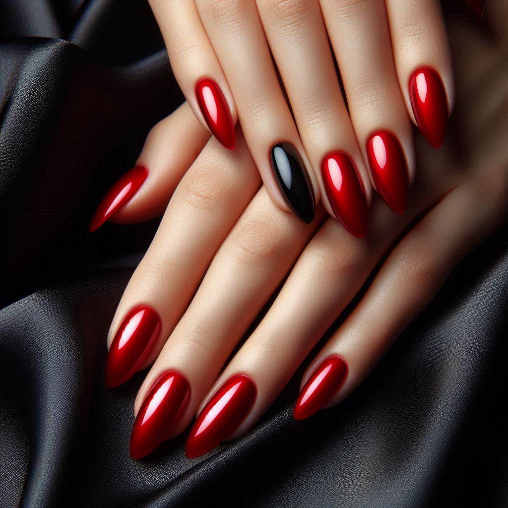 Classic Red Nails