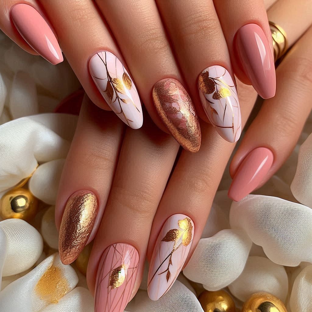 Gold Foil Nails