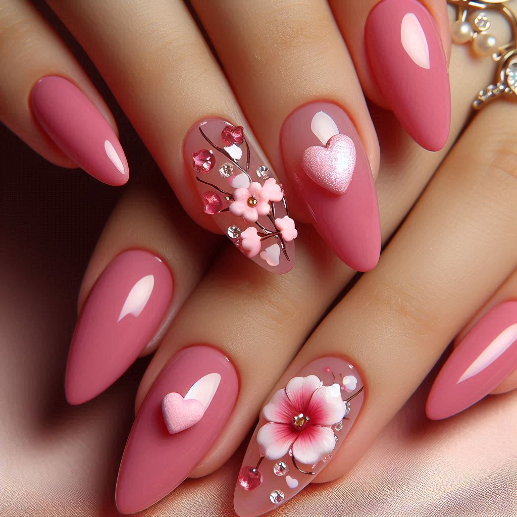 Coquette Cherry Nails for a Touch of Femininity