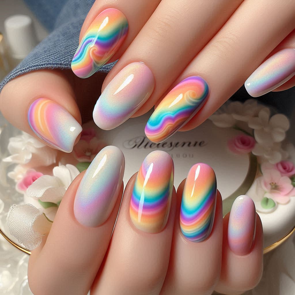 Rainbow Pastel Swirls