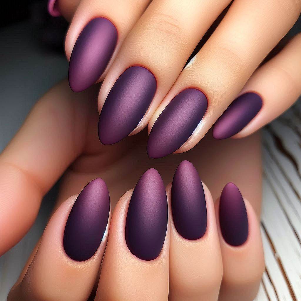 Matte Purple Nails