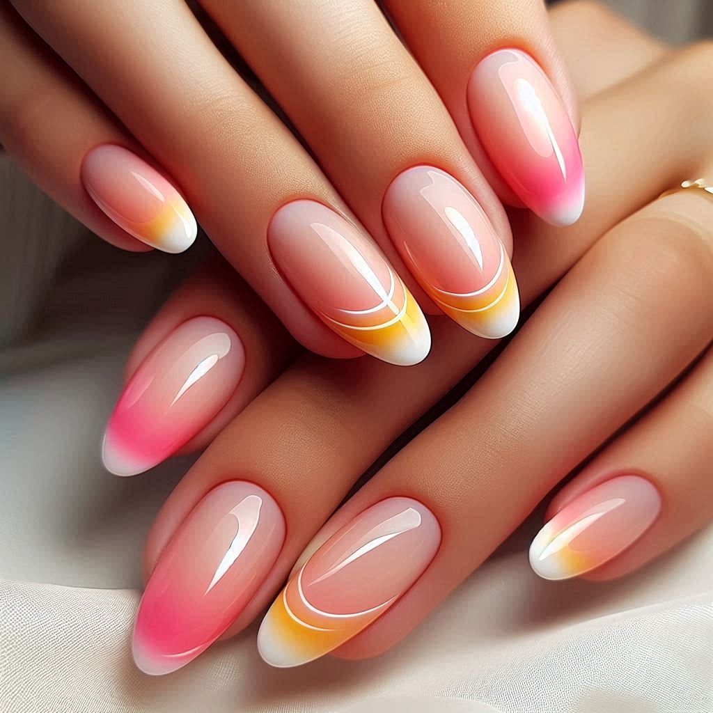 Sunset Gradient French Tips