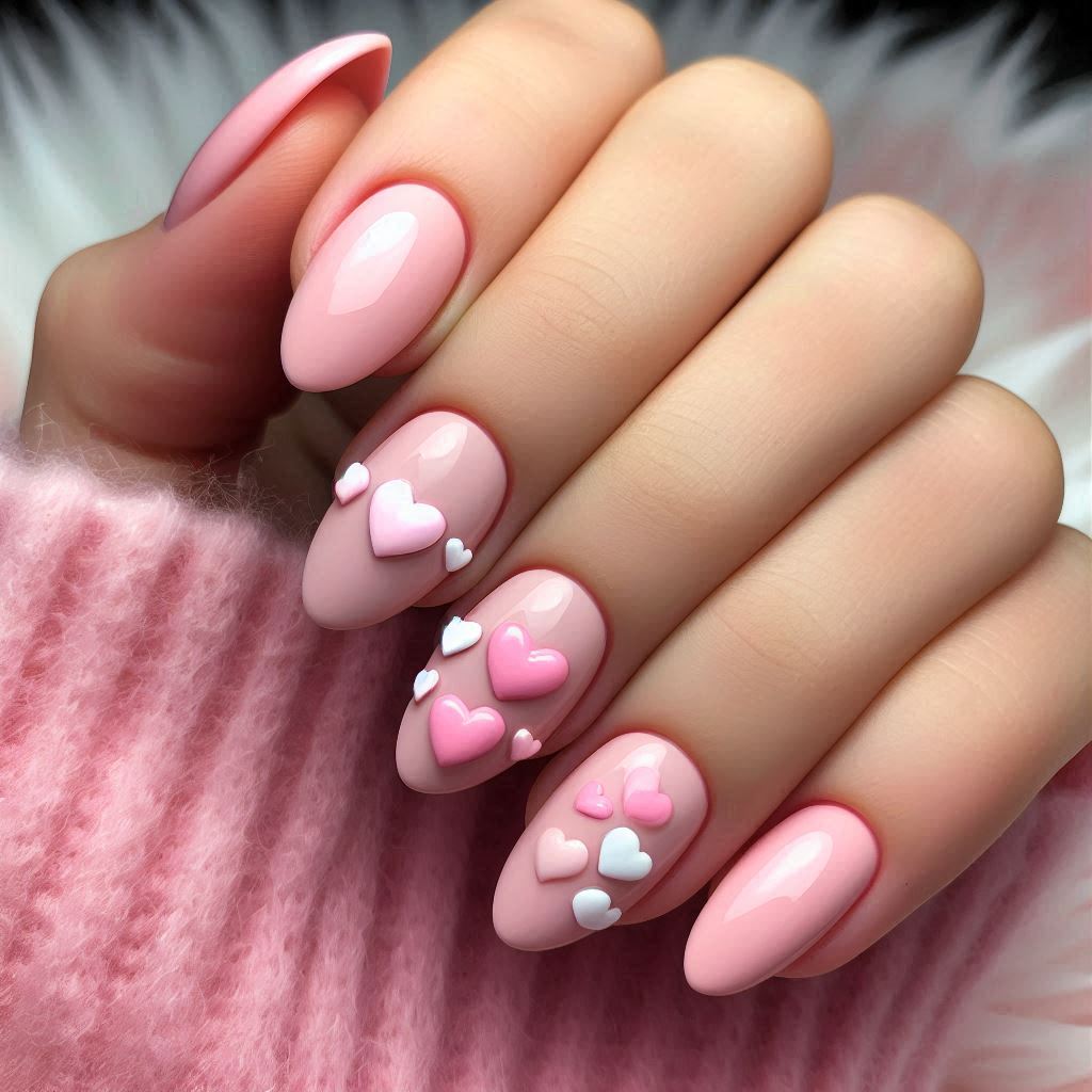Candy Heart Nails