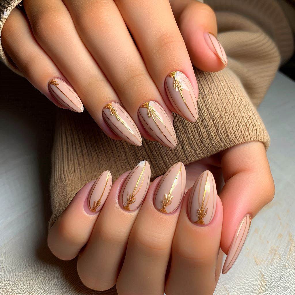 Stylish Summer Nails Almond Simple Design