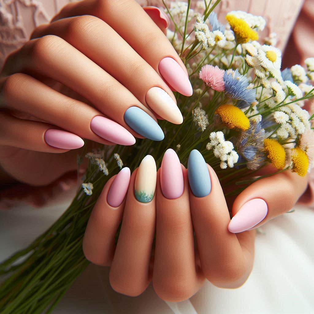 Pastel Almond French Tip 