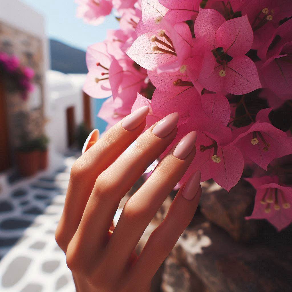 Baby Pink Almond Nails