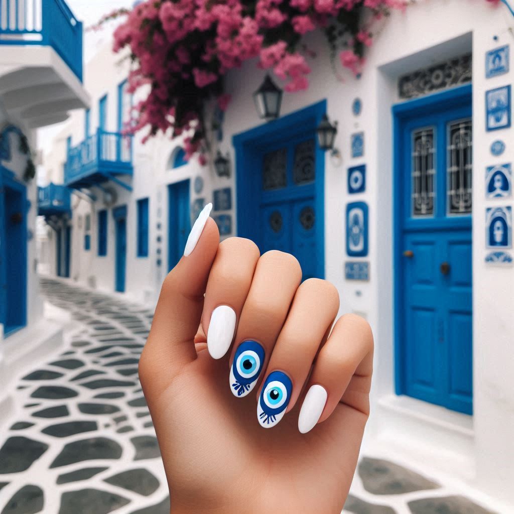 Cute Evil Eye Nails