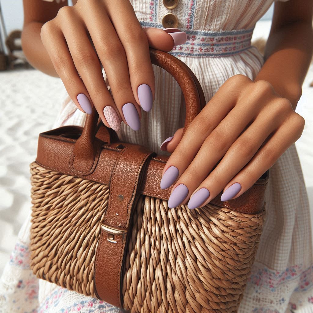 Soft Matte Almond Nails for a Modern Twist