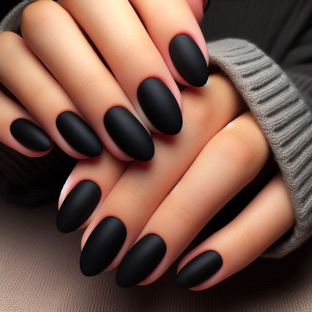 Matte Black Nails