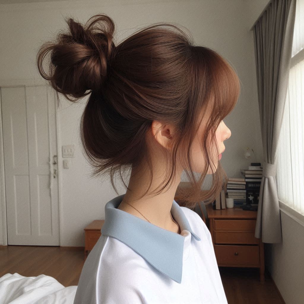  Half-Up Mini Bun