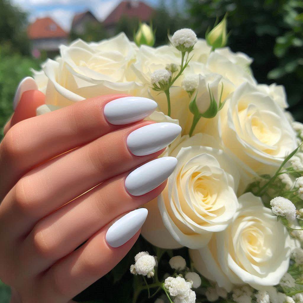 Simple White Nails