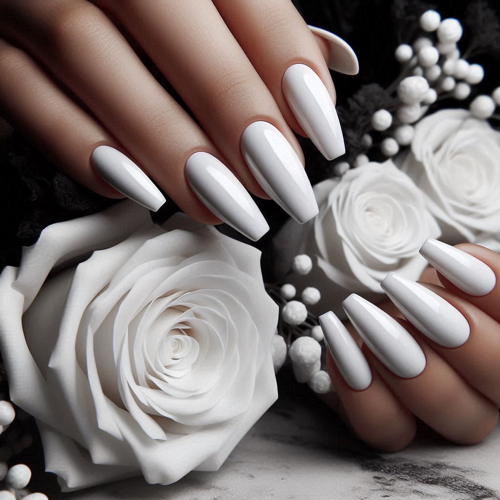 Pure White Nails