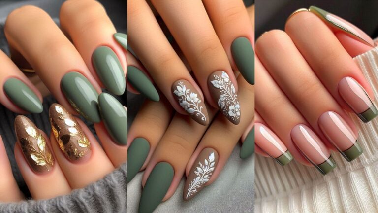 15 Stunning Olive Green Nail Designs