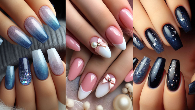 18 Stunning Birthday Nails Coffin Short Blue Ideas for a Glamorous Celebration