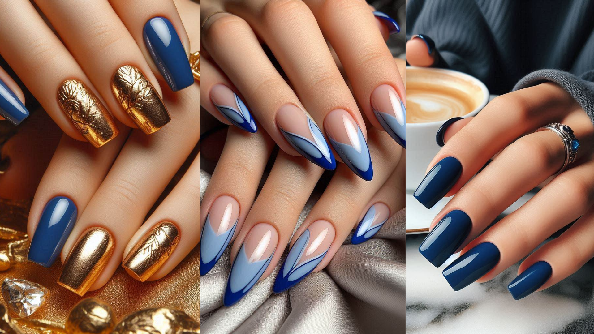 18 Stunning Royal Blue Short Acrylic Nail Ideas for a Glamorous Look