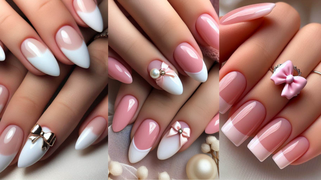 21 Stunning French Tip Nails with Bow Charm – A Romantic & Chic Trend