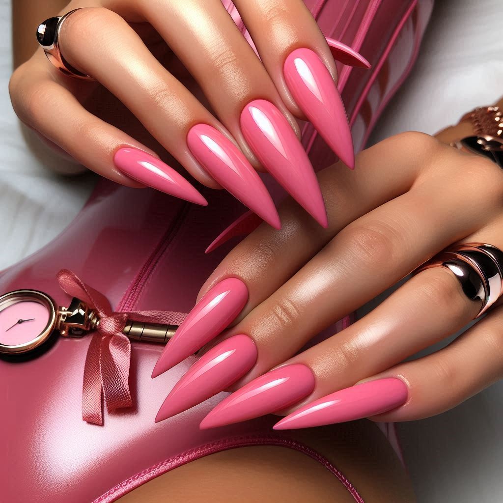 Barbie Pink Ballerina Nails for a Bold Feminine Look