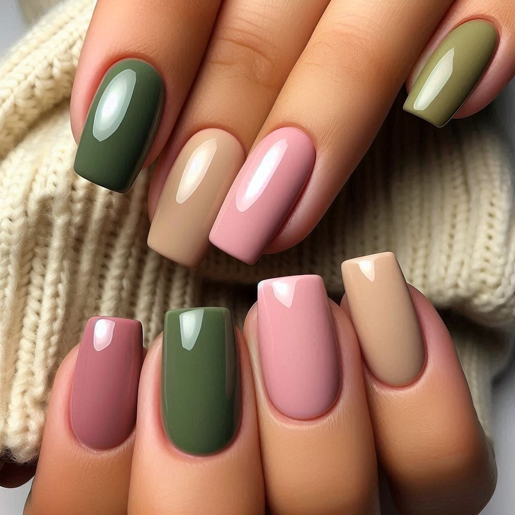 Olive & Pastel Color Block