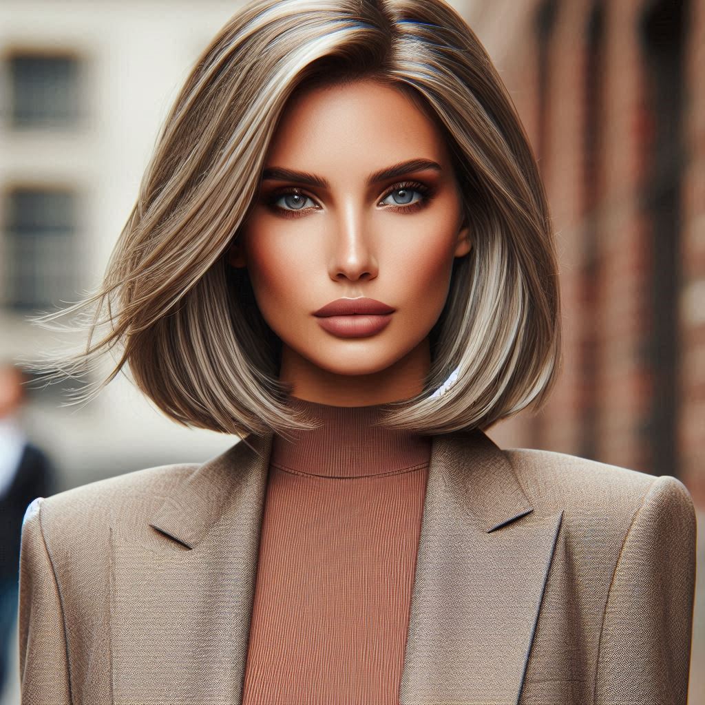 Blunt Bob with Side Part