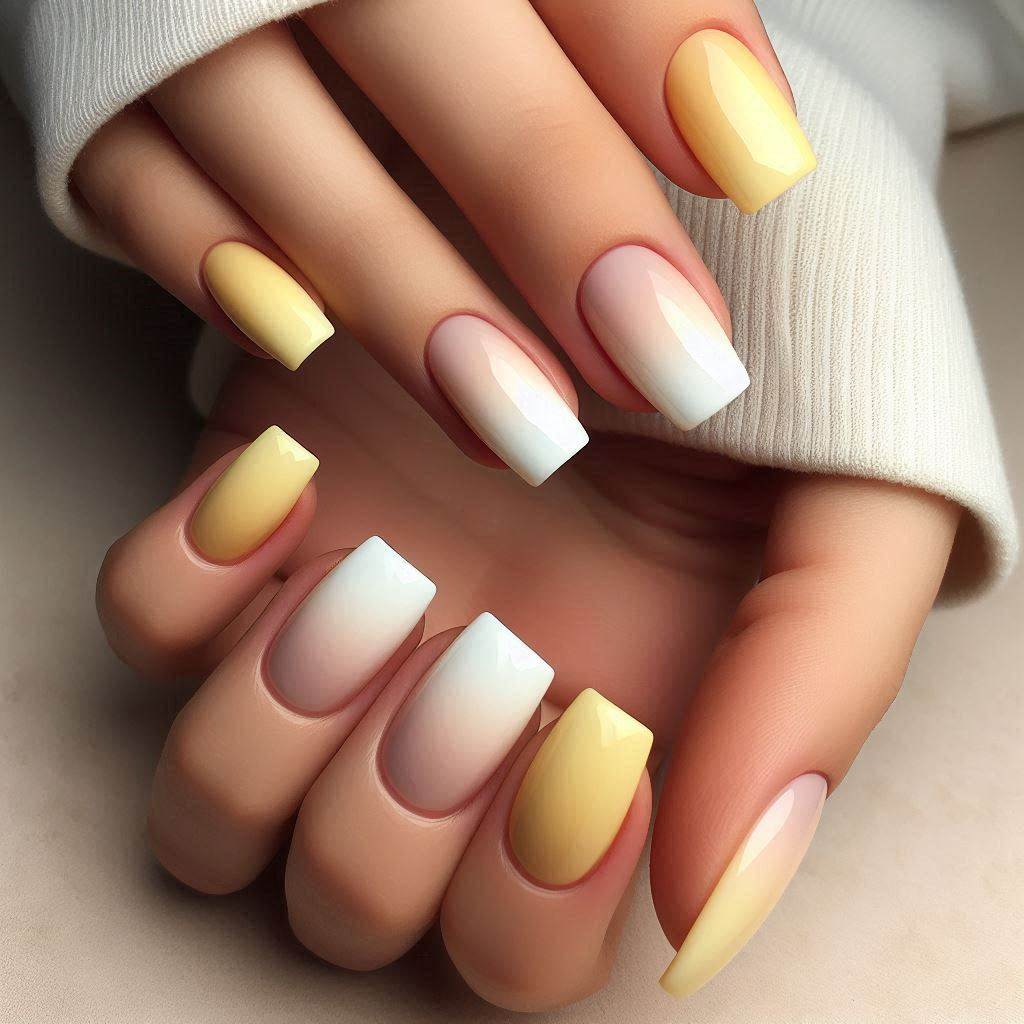 Soft Pastel Yellow Nails for a Subtle Glow