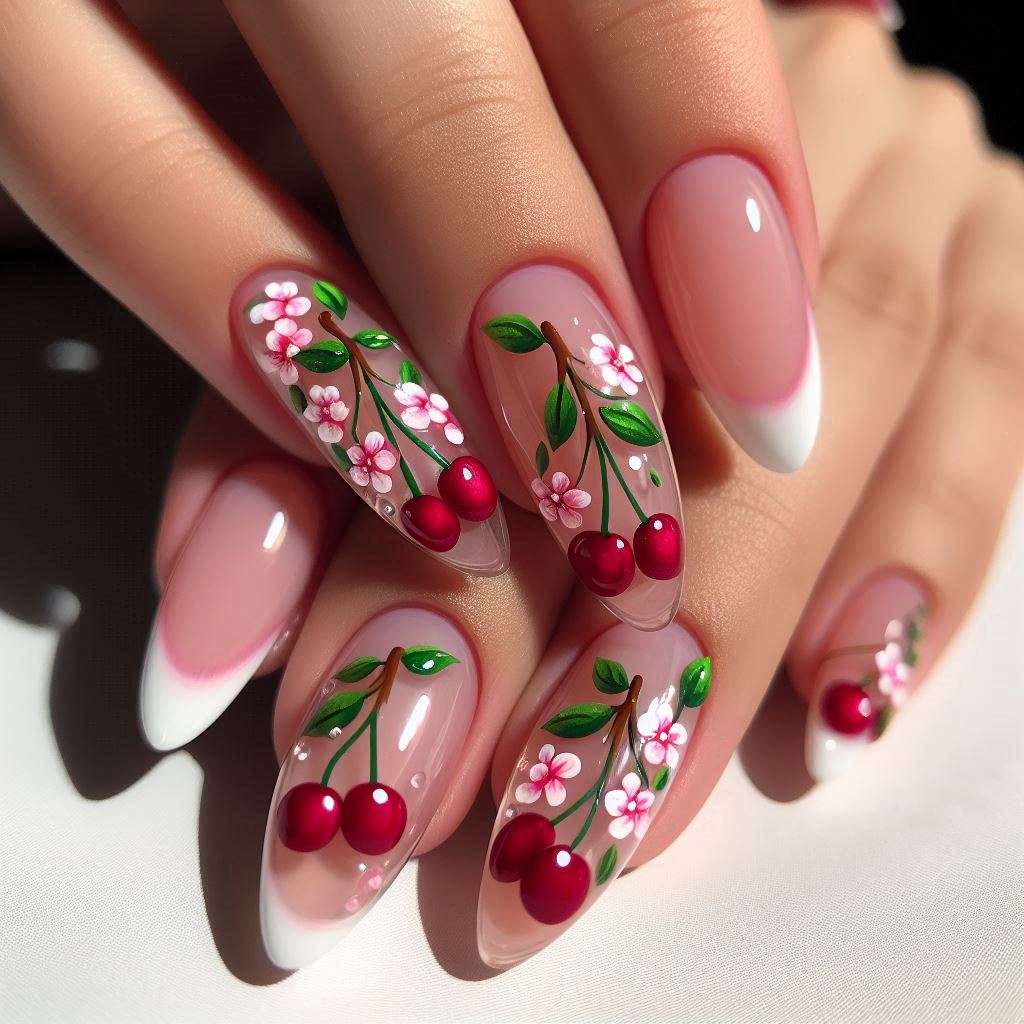 Classic Cherry French Tips