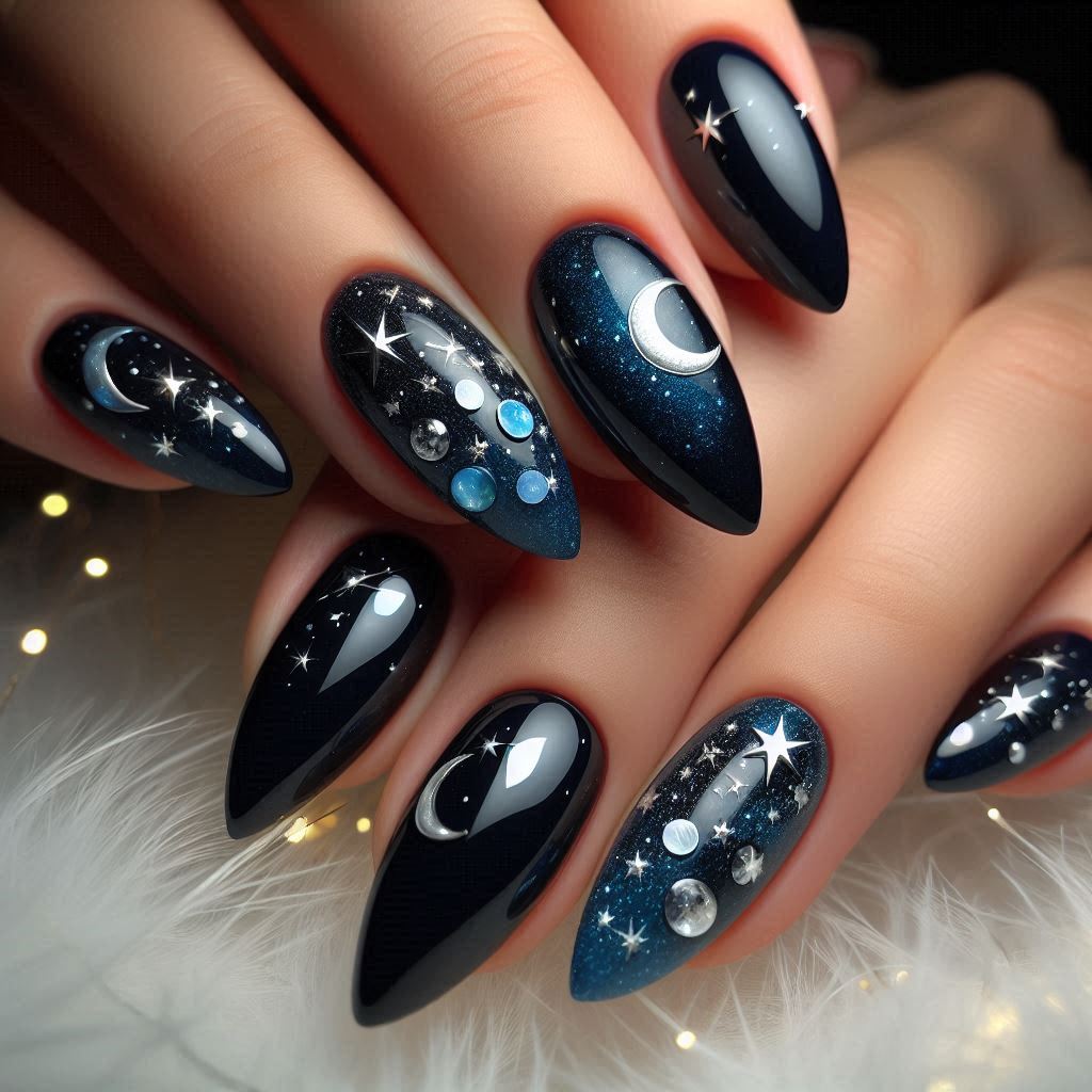 Deep Navy with Starry Sky Accents