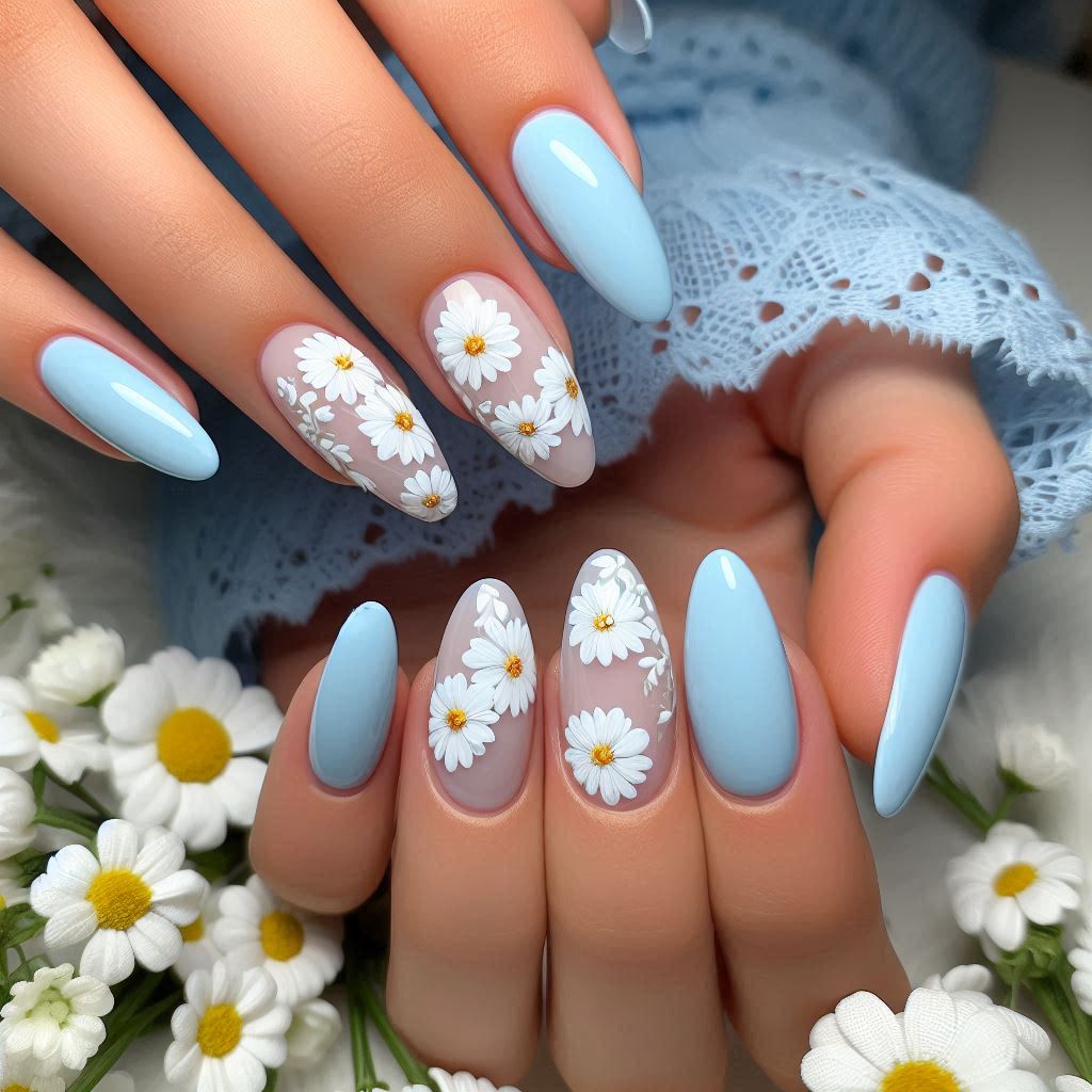 Sky Blue Floral Delight