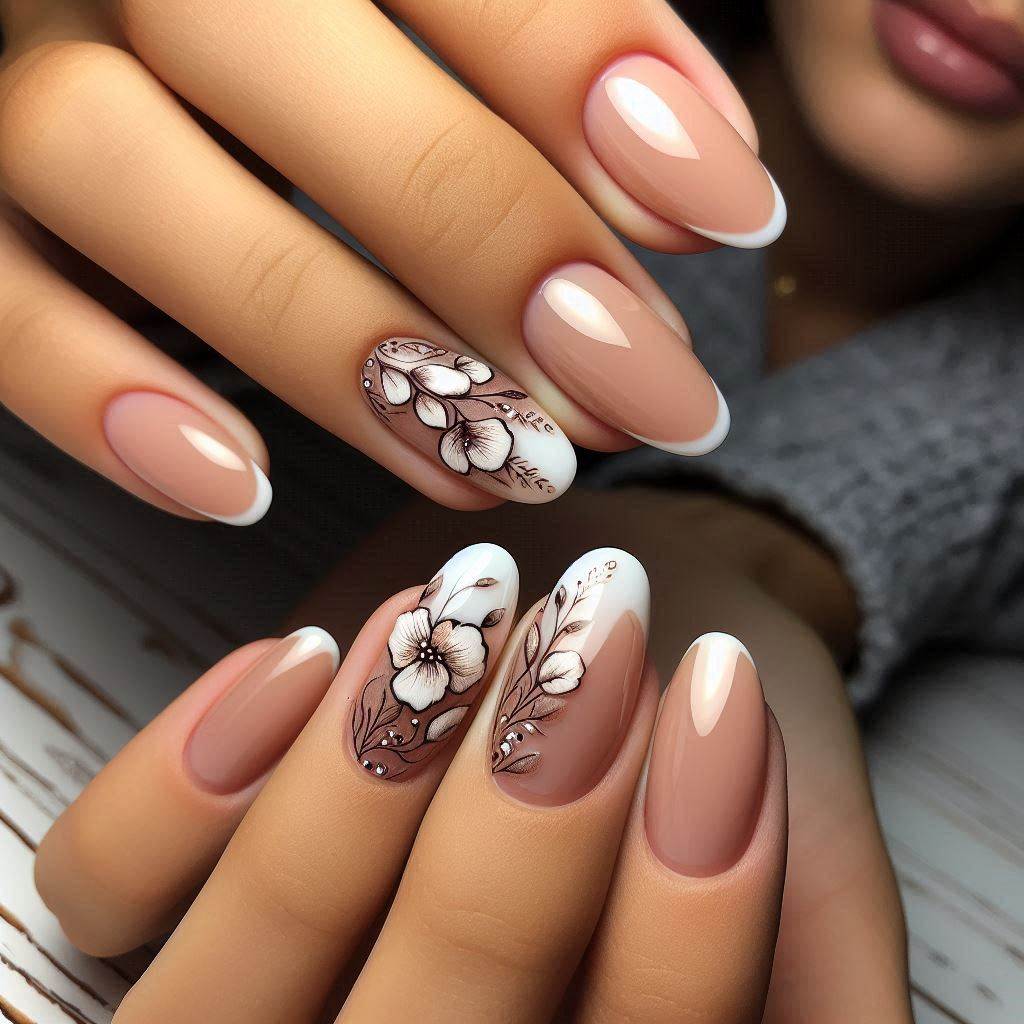 Floral Micro French Tips