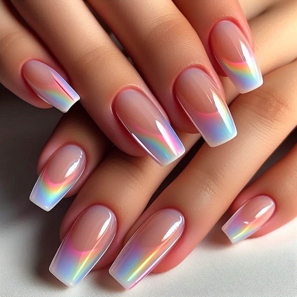 Rainbow Micro French Tips