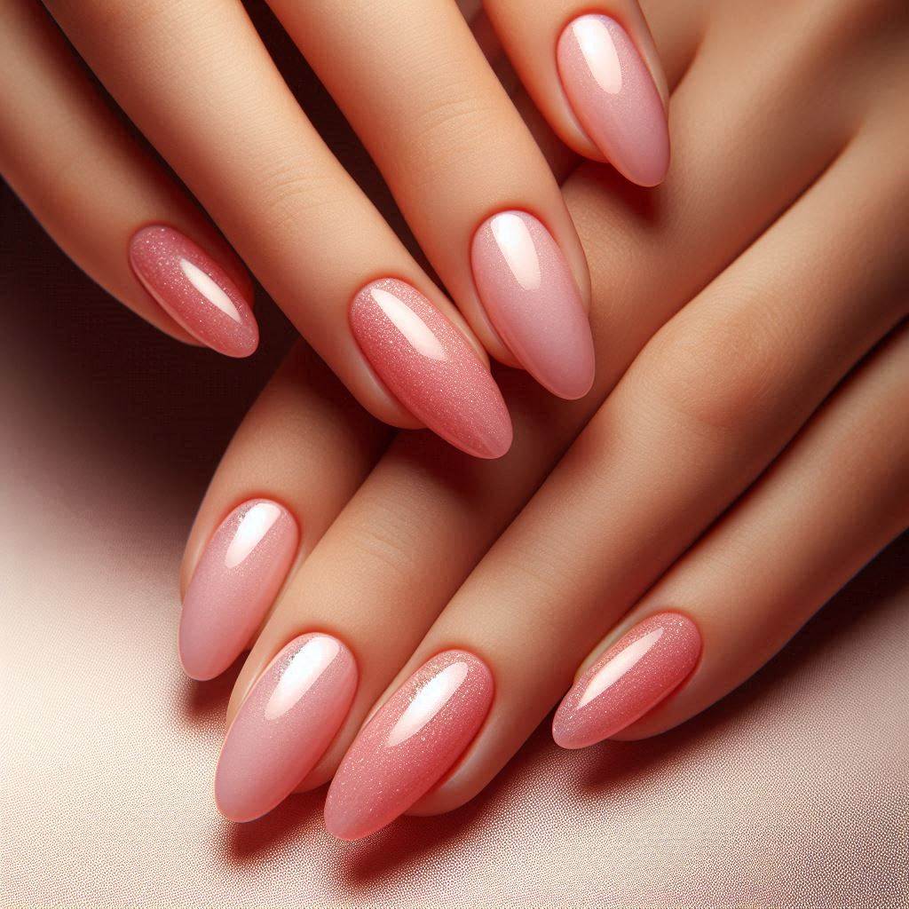 Soft Pink Ballerina Nails for a Romantic Summer Glow