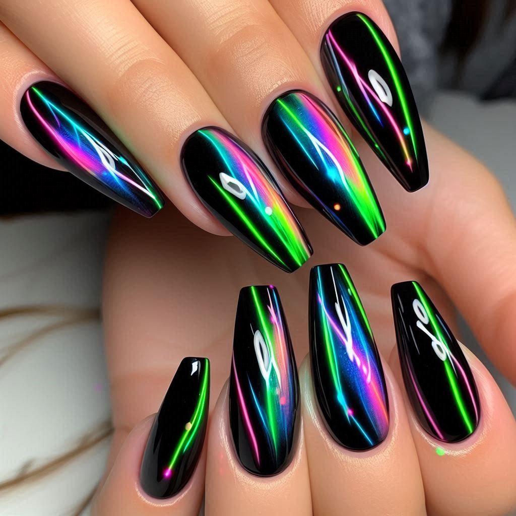 Frosty Aurora Nails