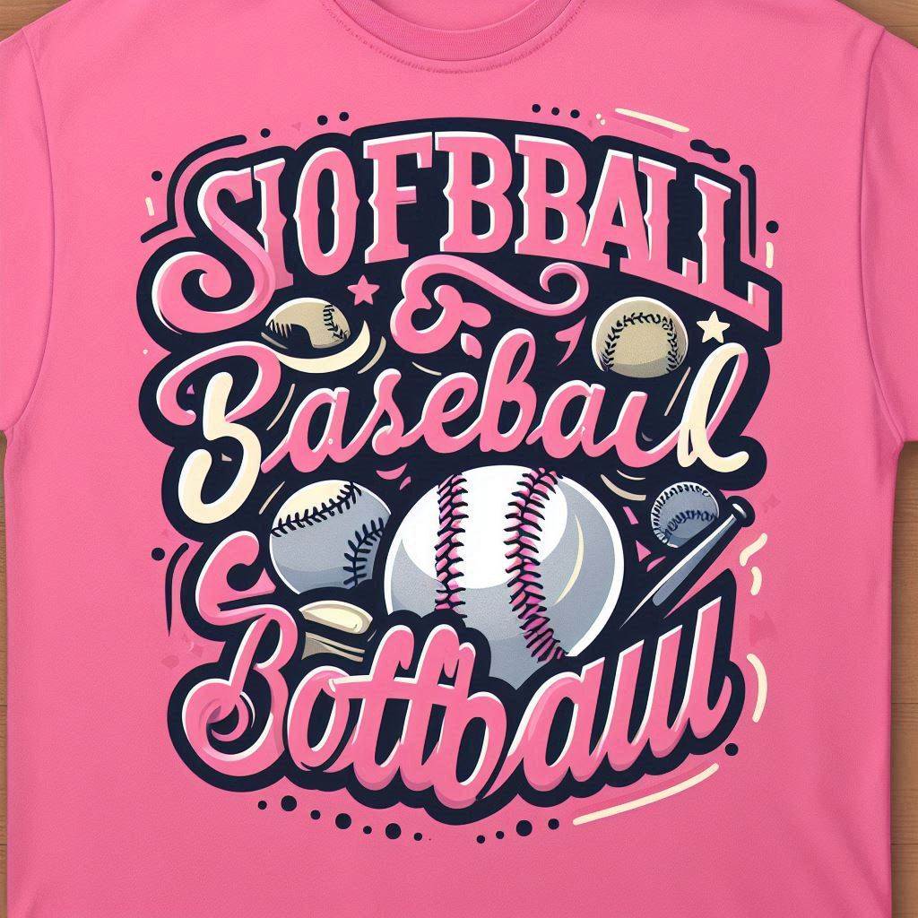  Softball Mom with Baseball Elements