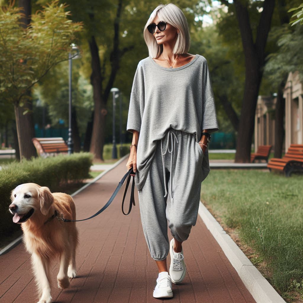 Sporty Chic with Joggers and Tunic Top