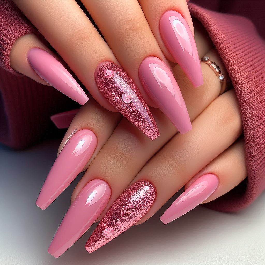 Pretty in Pink – Classic Birthday Nails