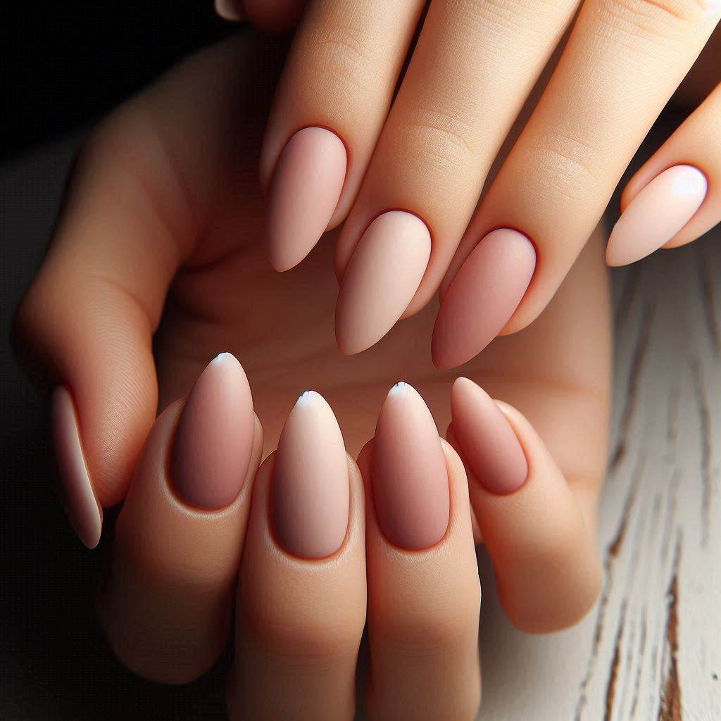  Soft Matte Almond Nails